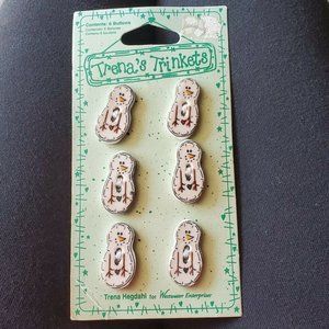 Vintage Trena's Trinkets Ceramic Buttons